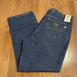 NOS Texas Jeans Mens 44x32 Relaxed Fit Fire Resistant Denim Pants Made In USA